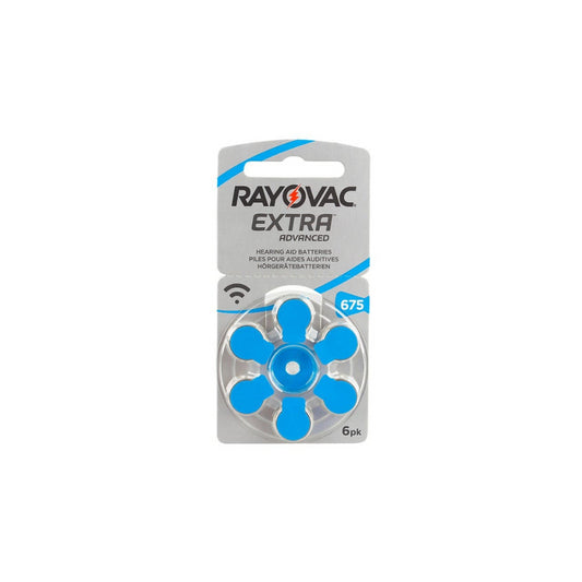 6 x Hörgerätebatterien Rayovac 675 Extra Advenced 640mAh 1.45V
