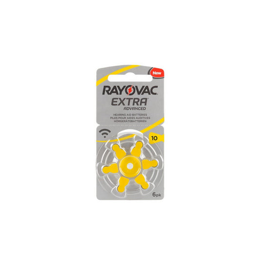 6 x Hörgerätebatterien Rayovac 10 Extra Advanced 1.45V 105mAh