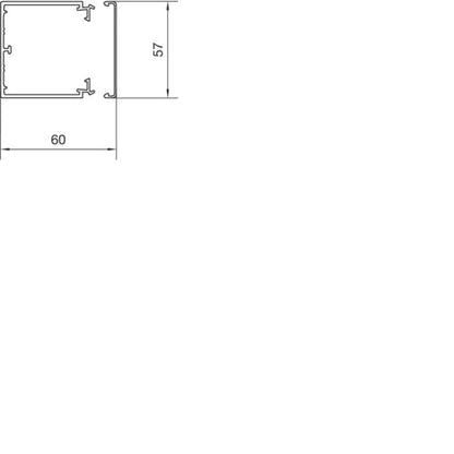 HAGER TEHALIT LF6006009016 Leitungsführungskanal aus PVC LF 60x60mm verkehrsweiß 2m