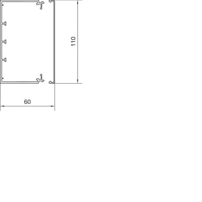 HAGER TEHALIT LF6011009010 Leitungsführungskanal aus PVC LF 60x110mm reinweiß 2m