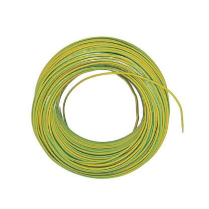 Kabel 1 x 1,0 (H05V-K) 100 Meter / gelb-grün