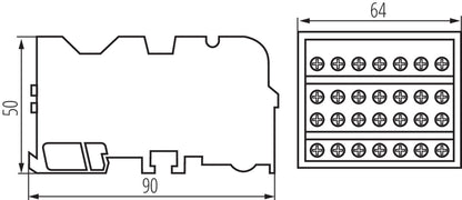 Hauptleitungs-Klemmblock KTB KTB-125-7-M