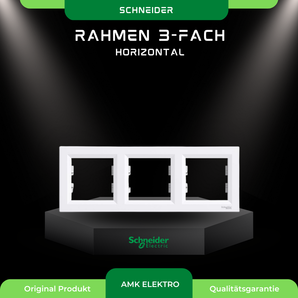 Rahmen 3-fach horizontal Weiß Asfora Schneider EPH5800321