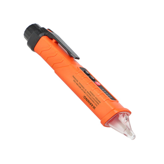 Induktiver Spannungsprüfer mit Taschenlampe, 12-1000V, AC/DC, orange
