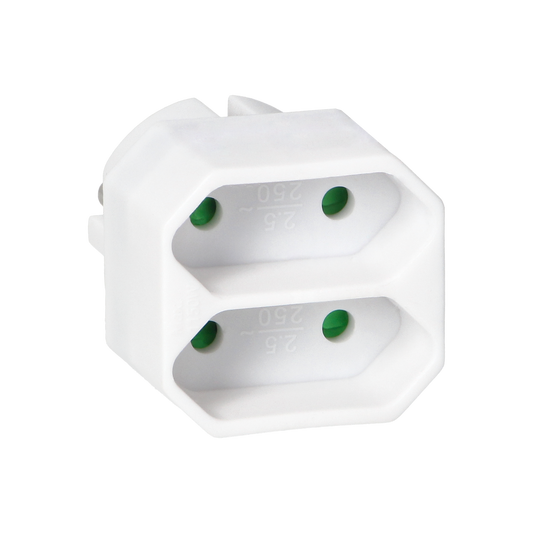 Splitter 2x2P Euro, weiß