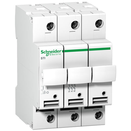 Schneider Electric Sicherungsträger STI, 3-polig, bis 25A, für Sicherung 10,3x38mm