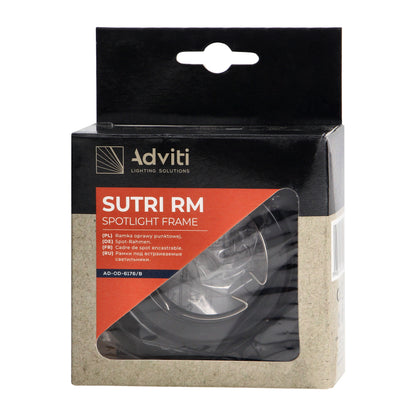 SUTRI RM dekorativer Spot-Rahmen, MR16/GU10 max 50W, rund, verstellbar, schwarz