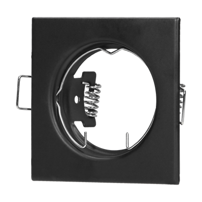 SUTRI SC Einbaurahmen für Strahler, MR16/GU10 max 50W, quadratisch, befestigt, Schwarz