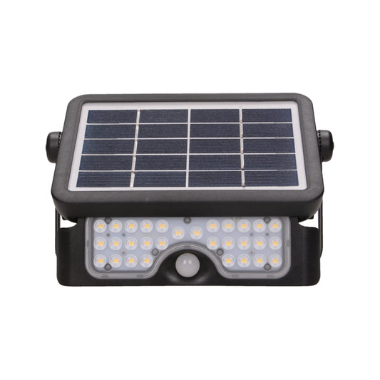 LUX LED 5W, Solarscheinwerfer mit Bewegungsmelder 500lm, IP65, 4000K, 2x1500mAh, schwarz