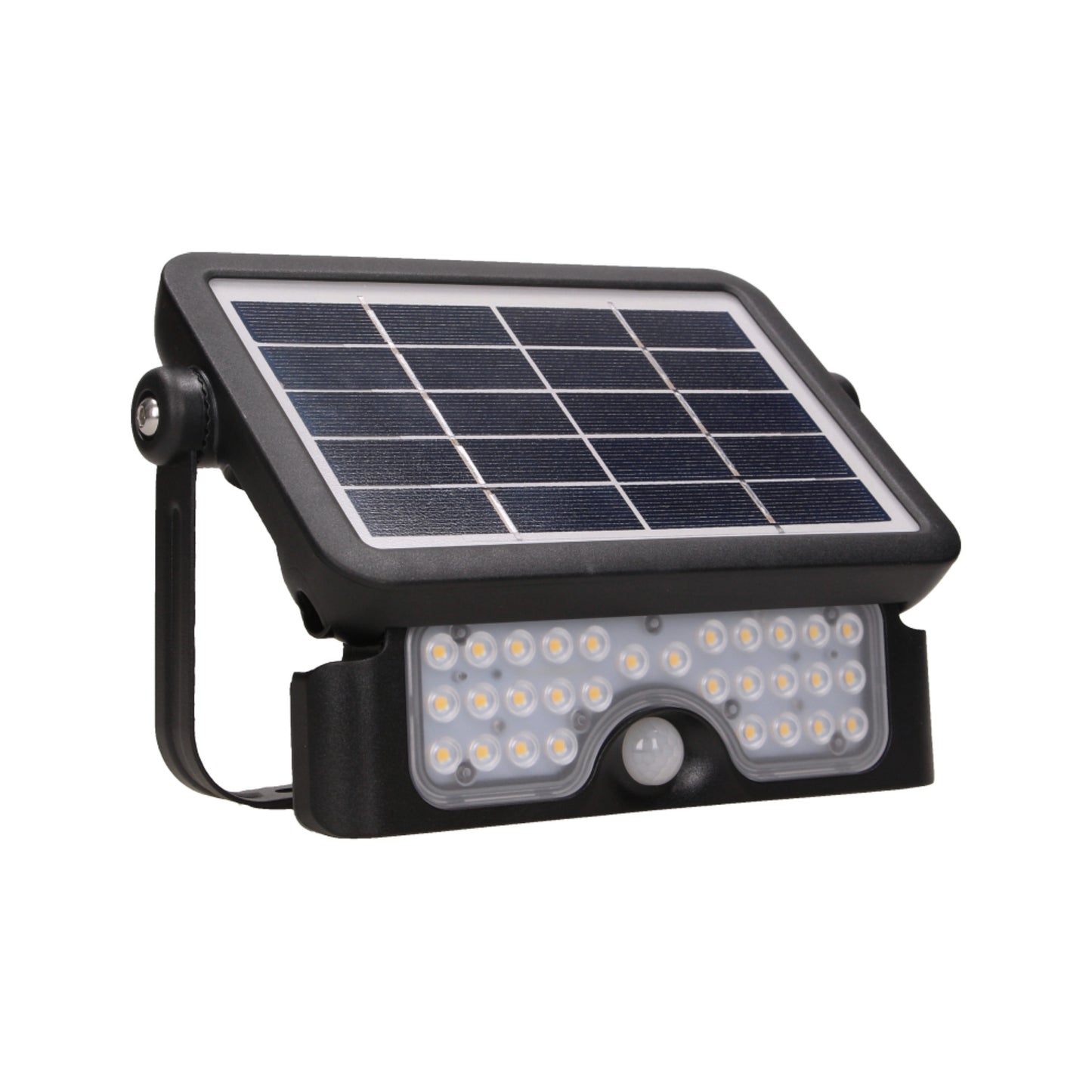LUX LED 5W, Solarscheinwerfer mit Bewegungsmelder 500lm, IP65, 4000K, 2x1500mAh, schwarz