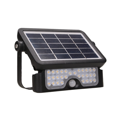 LUX LED 5W, Solarscheinwerfer mit Bewegungsmelder 500lm, IP65, 4000K, 2x1500mAh, schwarz