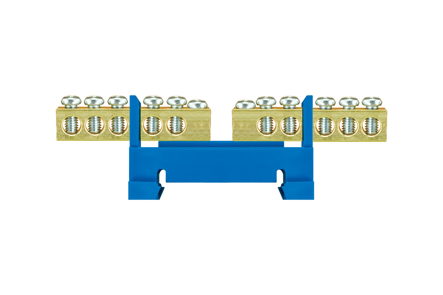 Schutzklemmeleisten für Montage auf Schiene 2 x 5 x 16 mm2 blau