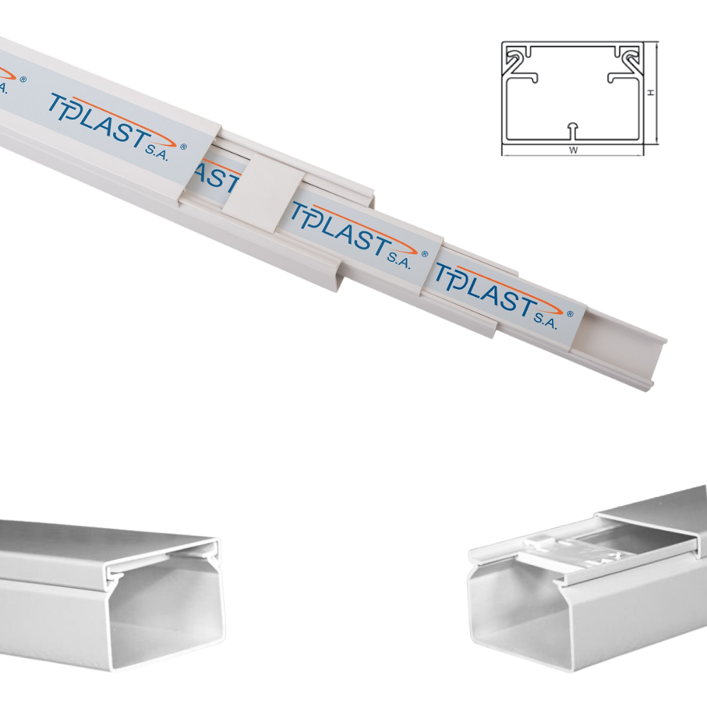 Leitungsführungskanal aus PVC weiss 20x11mm 2m