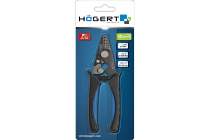 Högert Technik Abisolierzange für Lichtfaser Leitungen, 145mm