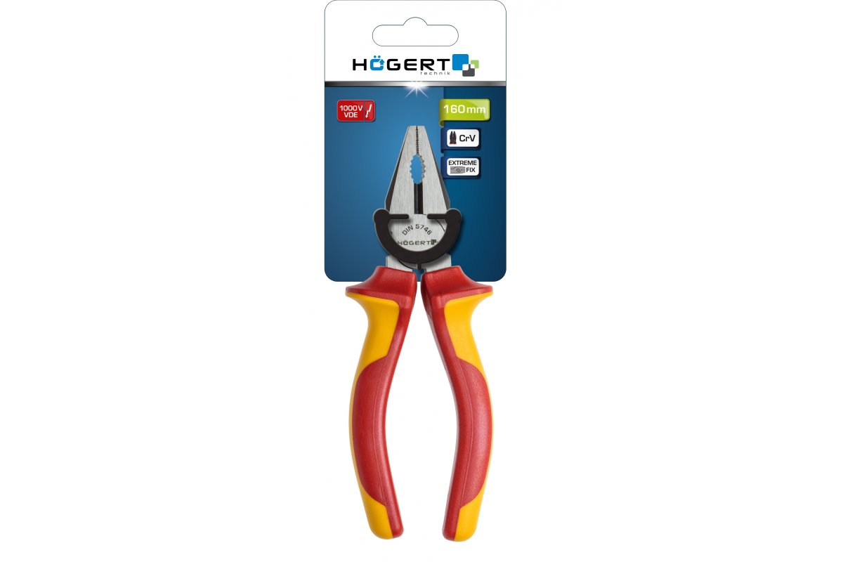 Högert Technik Kombinationszange 1000 V, 160 mm, VDE