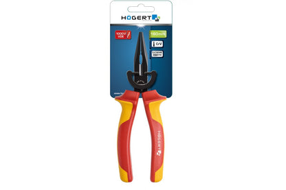 Högert Technik Flachrundzange, gerade 160 mm, 1000V VDE