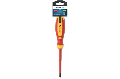 Högert Technik Schraubendreher für Plus-Minus Klemmschrauben, PZ2/SL6 100 mm, 1000 V, CrMo Stahl VDE