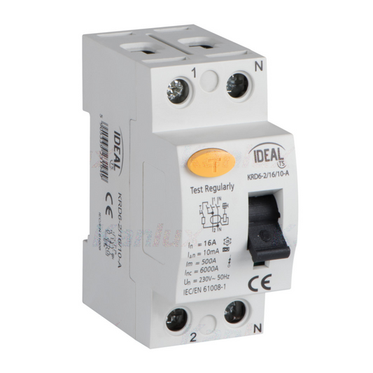 Kanlux IDEAL  Fehlerstromschutzschalter, 2P KRD6-2 KRD6-2/16/10-A VDE