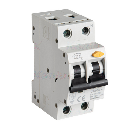 Kanlux IDEAL  Fehlerstromschutzschalter mit Überstromschutz, 6kA, 2P KRO6 KRO6-2/C25/30-A