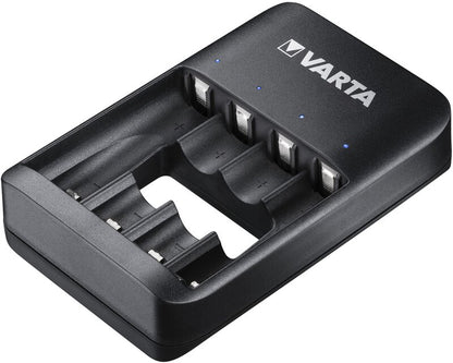 Varta QUATRO Akku Ladegerät USB Vierfach für AA AAA Batterien Nimh