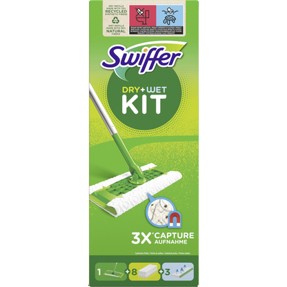 Staubwischer Systemstarter (Bodenstab + 8 Trockentücher + 3 feuchte Wischtücher)