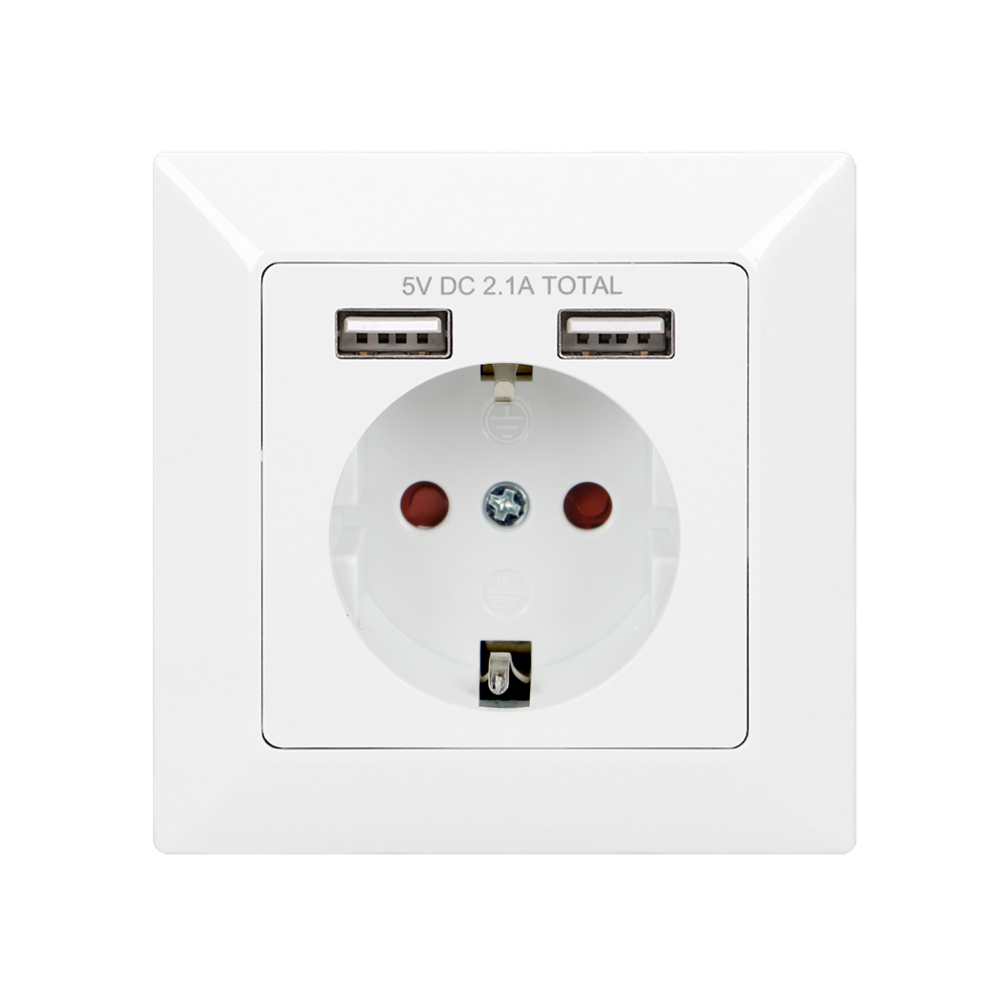Steckdose mit zusätzlichen USB-Ladeanschlüssen