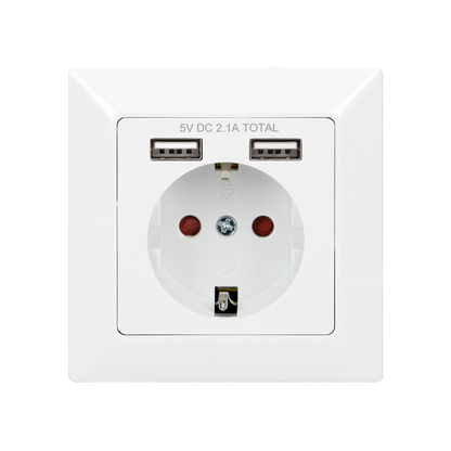 Steckdose mit zusätzlichen USB-Ladeanschlüssen