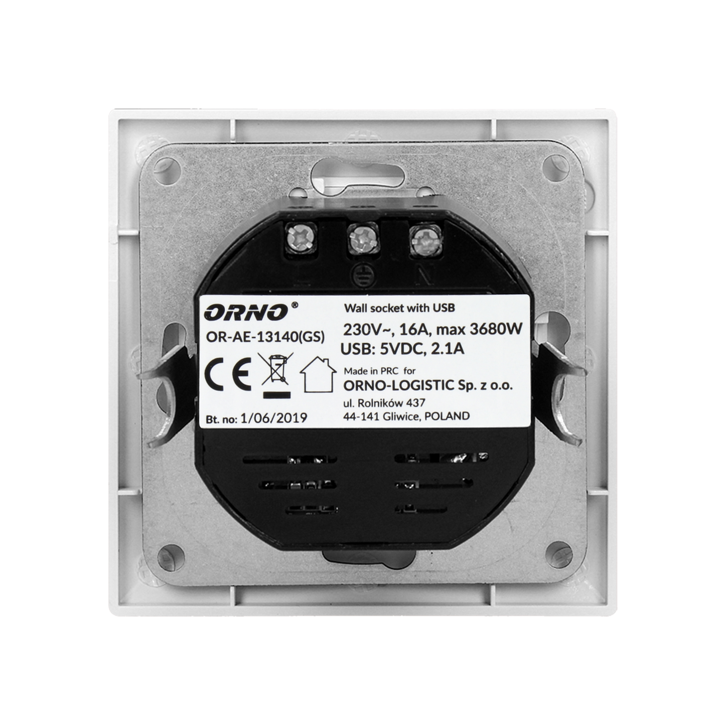 Steckdose mit zusätzlichen USB-Ladeanschlüssen
