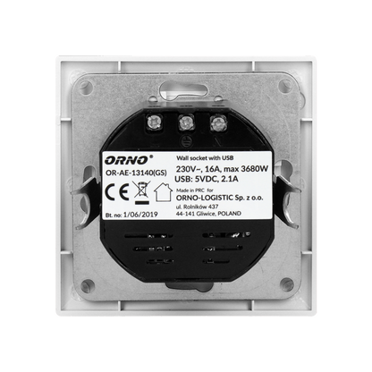 Steckdose mit zusätzlichen USB-Ladeanschlüssen