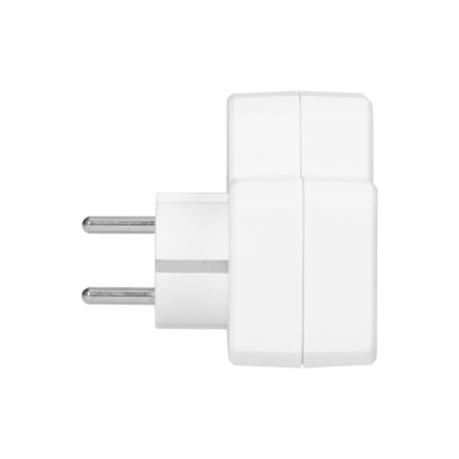 Elektrischer Verteiler mit Zentralschalter, 1x2P+E Schuko, 2x2P/II, weiß