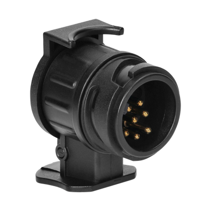 Anhängersteckdose Adapter 13/7 polig, Kunststoff, 12/24V 13/7-polig