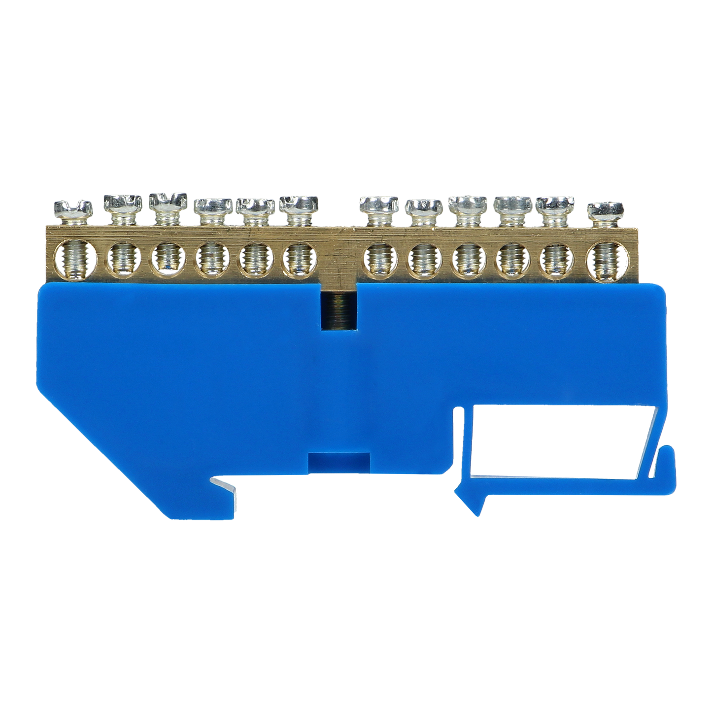 N-Klemmleiste, für TH35-Schiene, 12 Leiter, blau