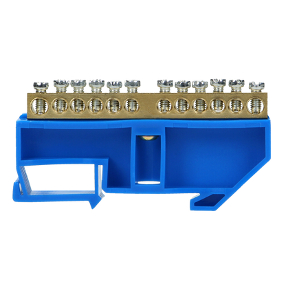 N-Klemmleiste, für TH35-Schiene, 12 Leiter, blau