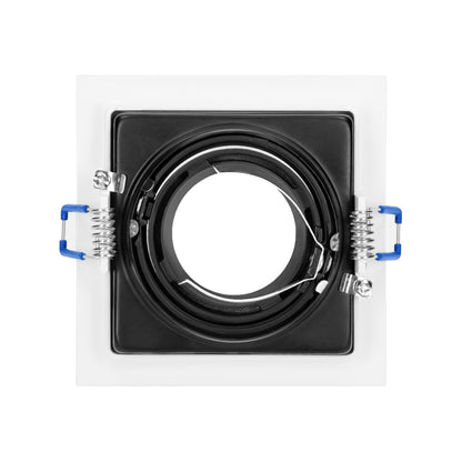 YOP dekorativer Rahmen für Strahler, MR16/GU10 max 50W, verstellbar weiß+schwarz