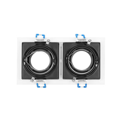 YOP 2 dekorativer Rahmen für Strahler, MR16/GU10 max 50W, verstellbar weiß+schwarz