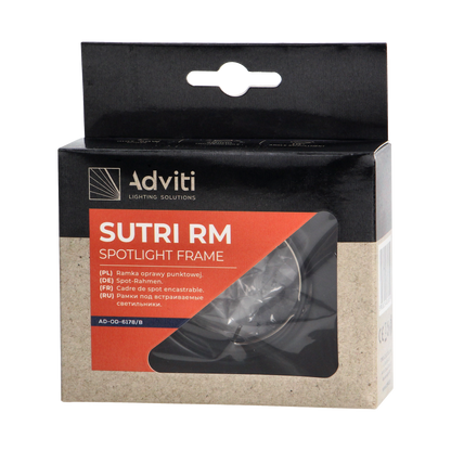 SUTRI RM dekorativer Spot-Rahmen, MR16/GU10 max 50W, quadratisch, verstellbar, schwarz