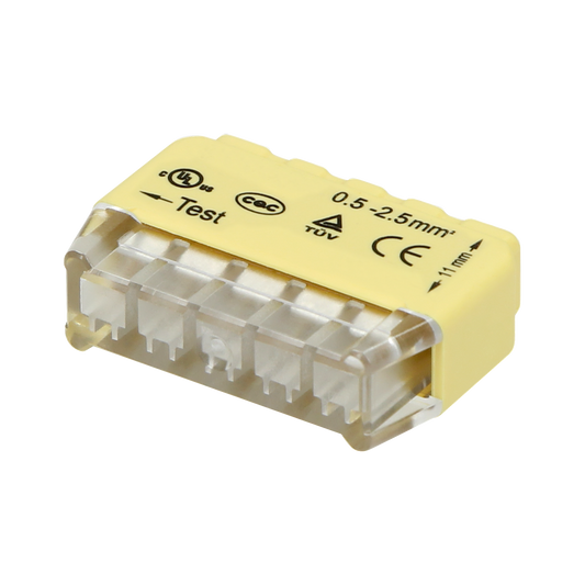 5-poliger Steckverbinder; für Kabel 0,75-2,5mm²; IEC 300V/24A 10 Stk.