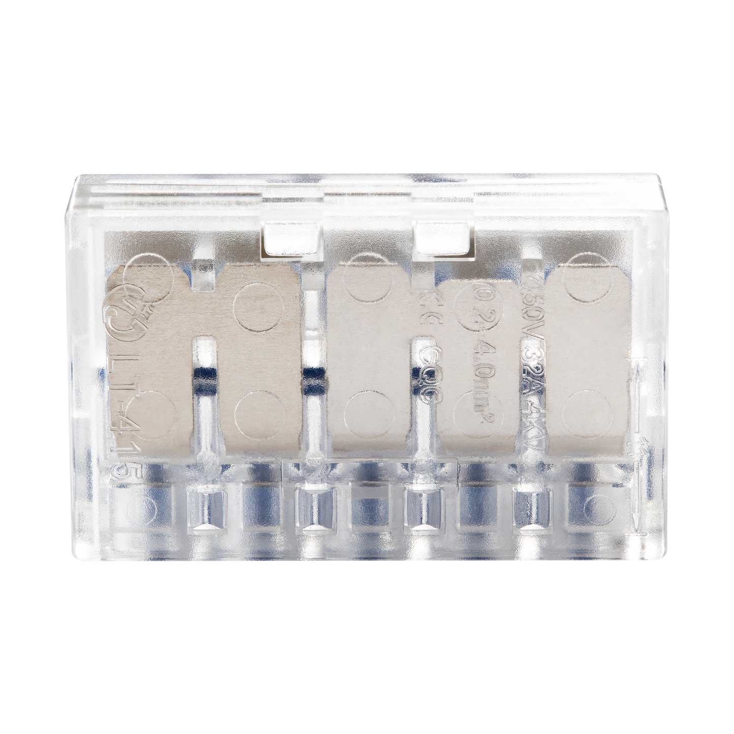 5-adrige Anschlussklemme; für beliebige Leiter 0,75-4mm²; IEC 450V/32A 10 Stück.