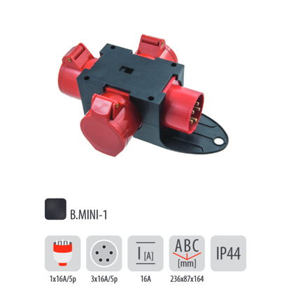 Tragbare Schaltanlagen R-BOX MINI 1 IP44 CEE Adapter