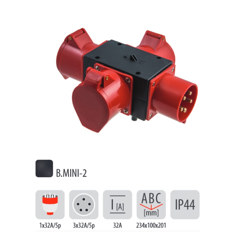 Tragbare Schaltanlagen R-BOX MINI 2 IP44 CEE Adapter