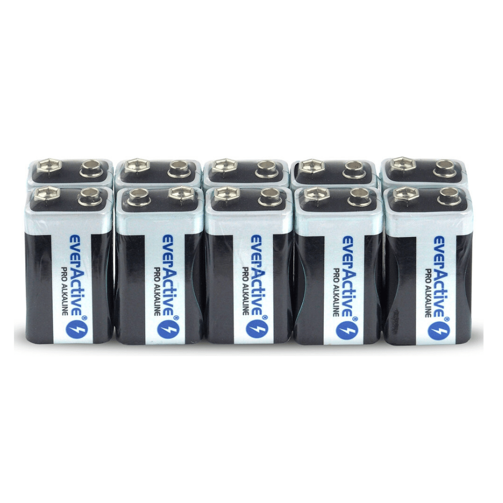 10 x Batterien EverActive 9V E-Block 6LR61 MN 1604