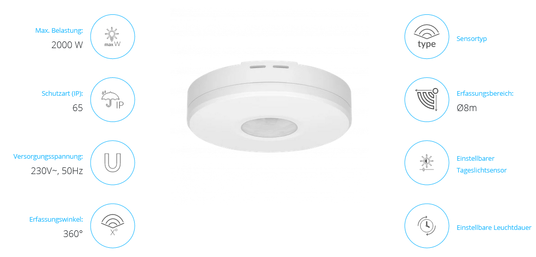 Bewegungsmelder 360°, IP65