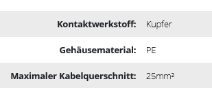 Abzweigklemme 12-polig ECO, max.25mm2, PE
