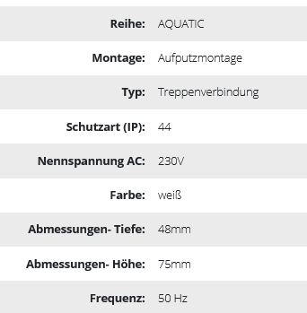 Wechselschalter aufputz AQUATIC IP44 weiß