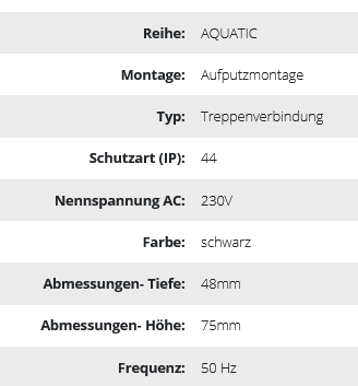 Wechselschalter aufputz AQUATIC, IP44 schwarz