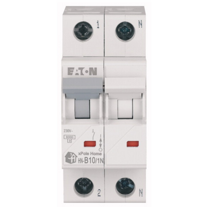 EATON HN-B10/1N - Leitungsschutzschalter, 10 A, 1p+N, Charakteristik: B