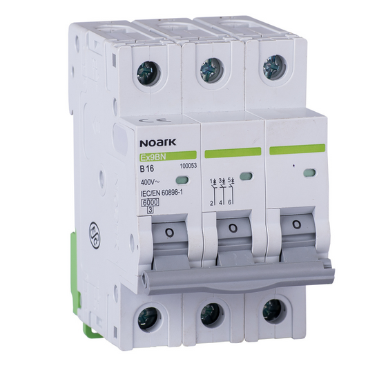 Noark 100053 Leitungsschutzschalter Ex9BN 3P B16