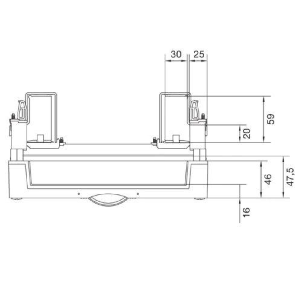 HAGER UD21B1 Baustein, universN, 300x250mm, für Reiheneinbaugeräte waagerecht, 2x12 PLE