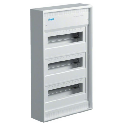 Hager VA36B Kleinverteiler Aufputz Volta, APV, 3x12PLE, IP30, ohne Tür