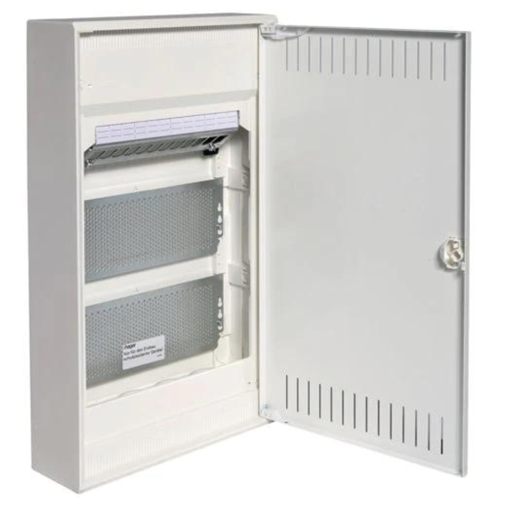 HAGER VA36NWP Aufbau-Schalttafel 3R PatchPanel-Nest x3 230V